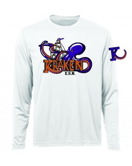 Chandail Ls Atc Pro Team Kraken Blanc -logo Kraken
