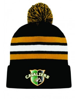 Tuque Ak Team Pompon Cavaliers - Noir/jaune/blanc