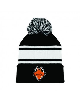 Tuque Ak Team Pompon - Renards - Noir/blanc