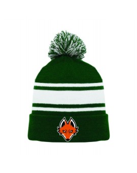 Tuque Ak Teamp Pompon - Renards - Vert/blanc